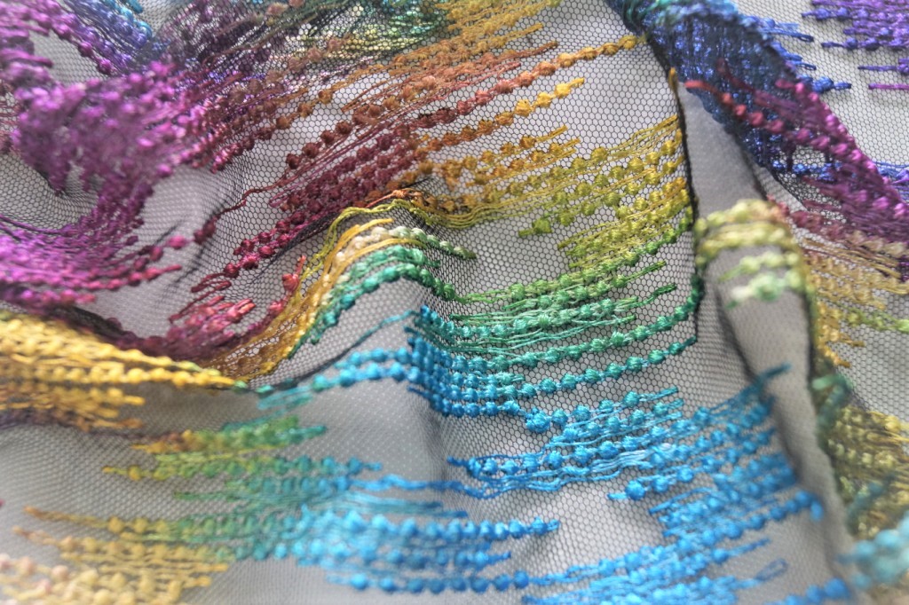 Ткань фатин (сетка) с вышивкой Missoni Ткань фатин (сетка) с вышивкой Missoni